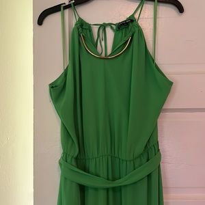 Gianni Bini | black tie floor length gown | kelly green | L